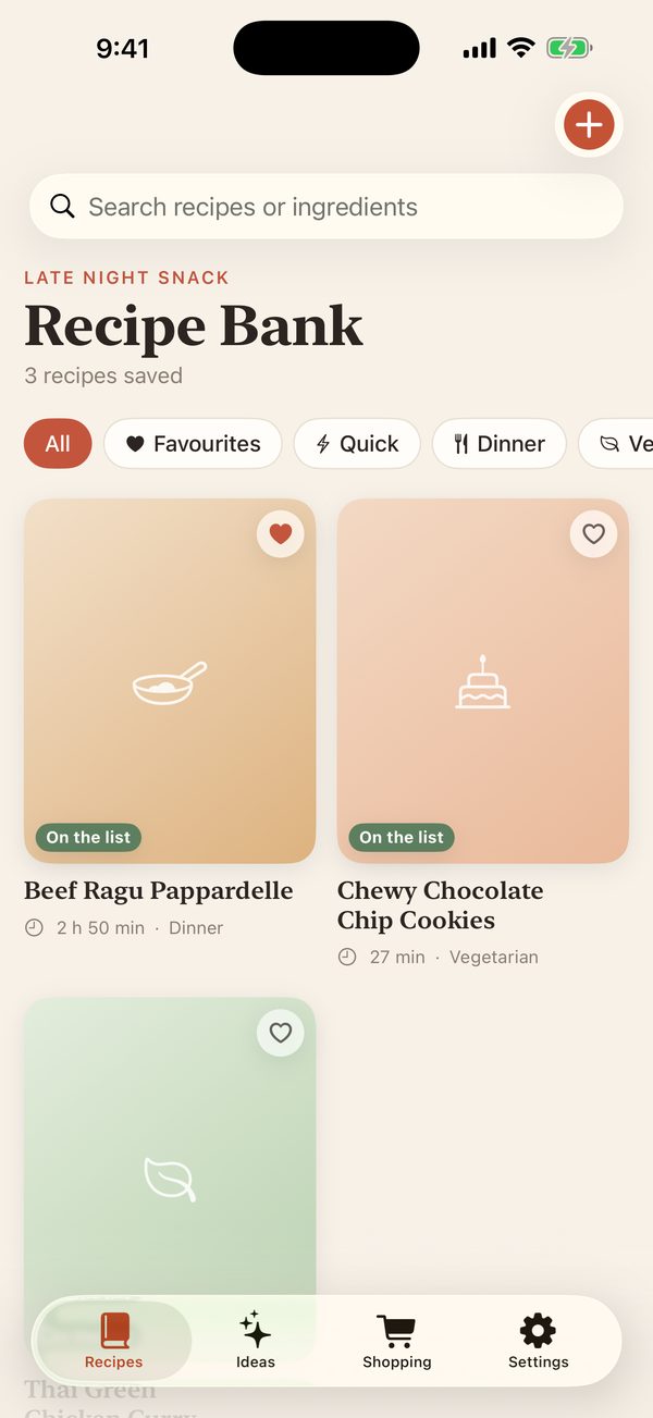 all your recipes